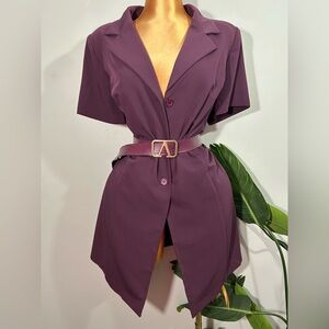 Monroe & Main Deep Purple Blazer Dress